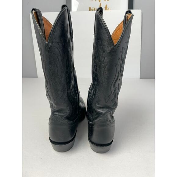 Nocona Black Leather Cowboy Boots Men’s Size 9D Western Mexico Heritage Ranch main image 8